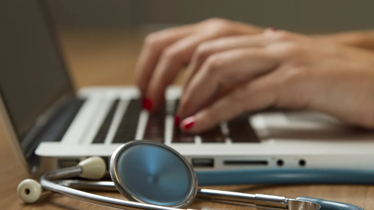 Stethoscope and Laptop Computer - Nci-vol-9713-300