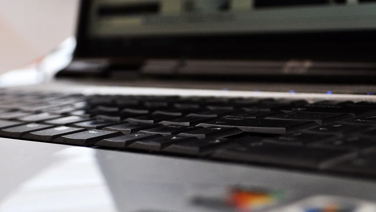 HP Pavilion Computer laptop keyboard closeup