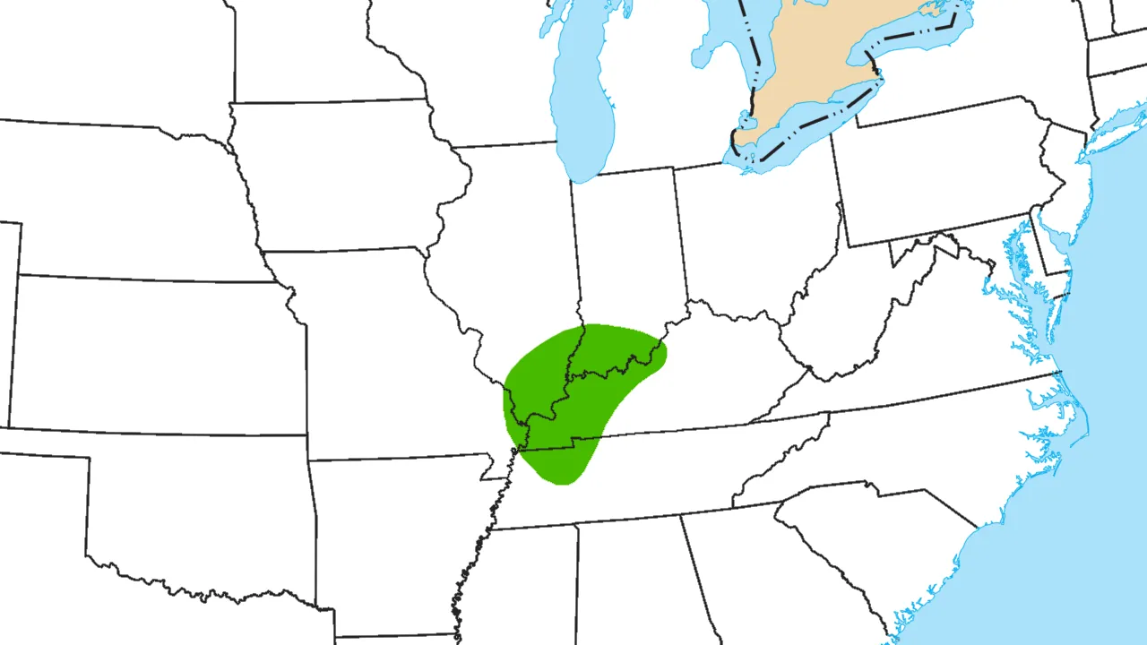 Estimated range of Lacunicambarus chimera