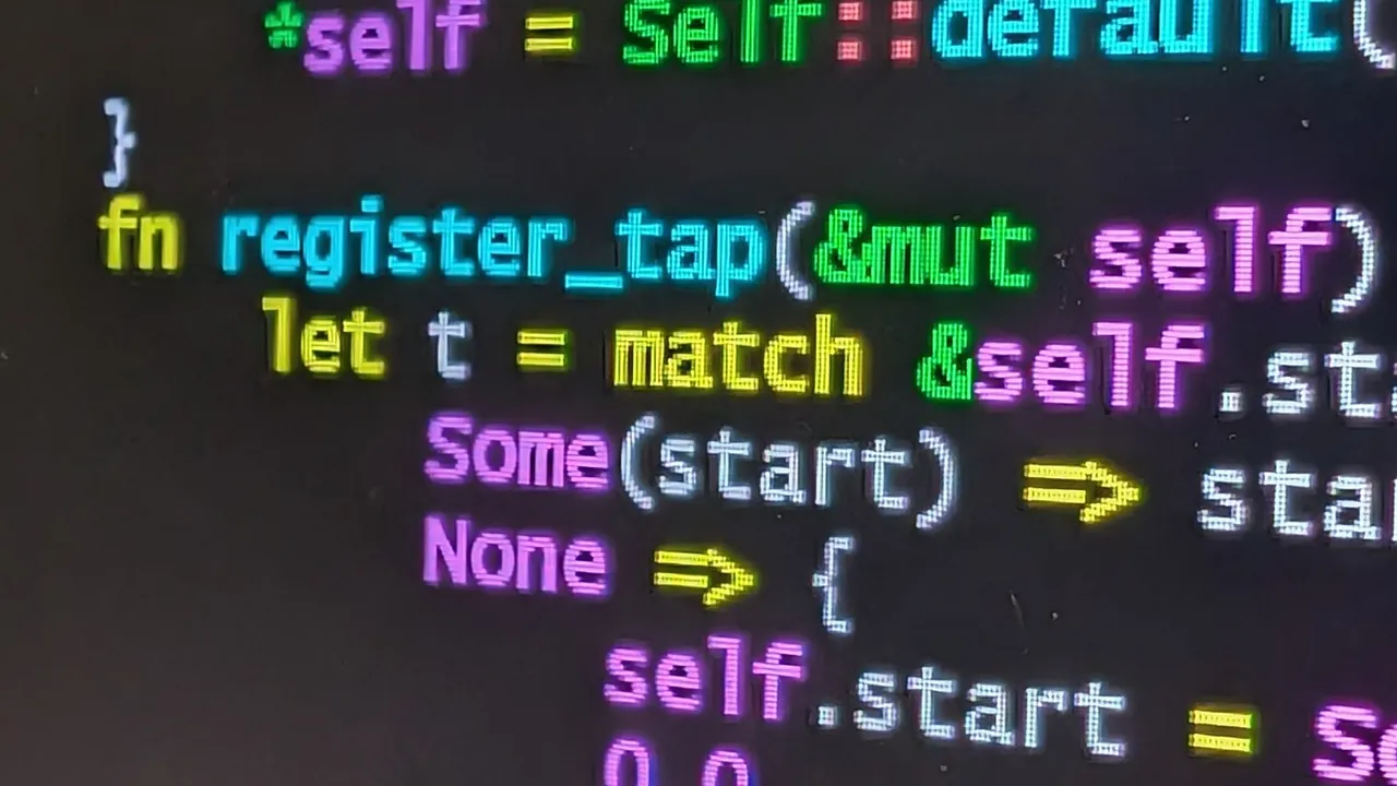 RustCodeOnScreen