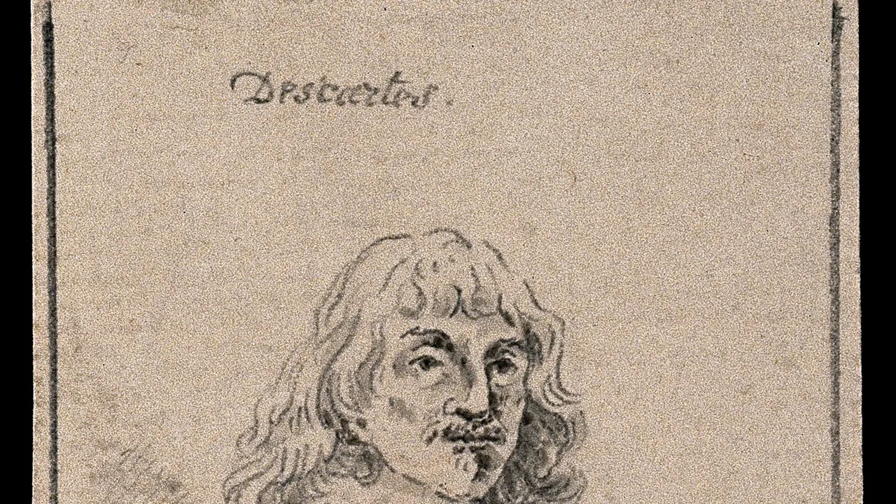 René Descartes; portrait. Drawing, c. 1794. Wellcome V0009222ETR