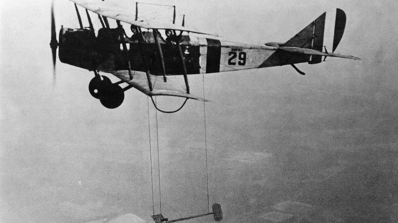 Curtiss JN-4 Jenny Aircraft With Model Wing Suspended - GPN-2000-001374