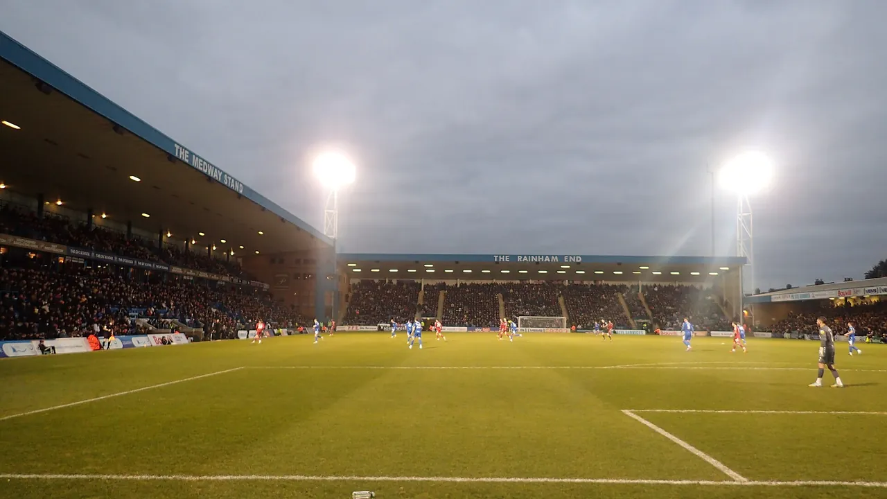 A football match at Priestfield Stadium - geograph.org.uk - 7399256