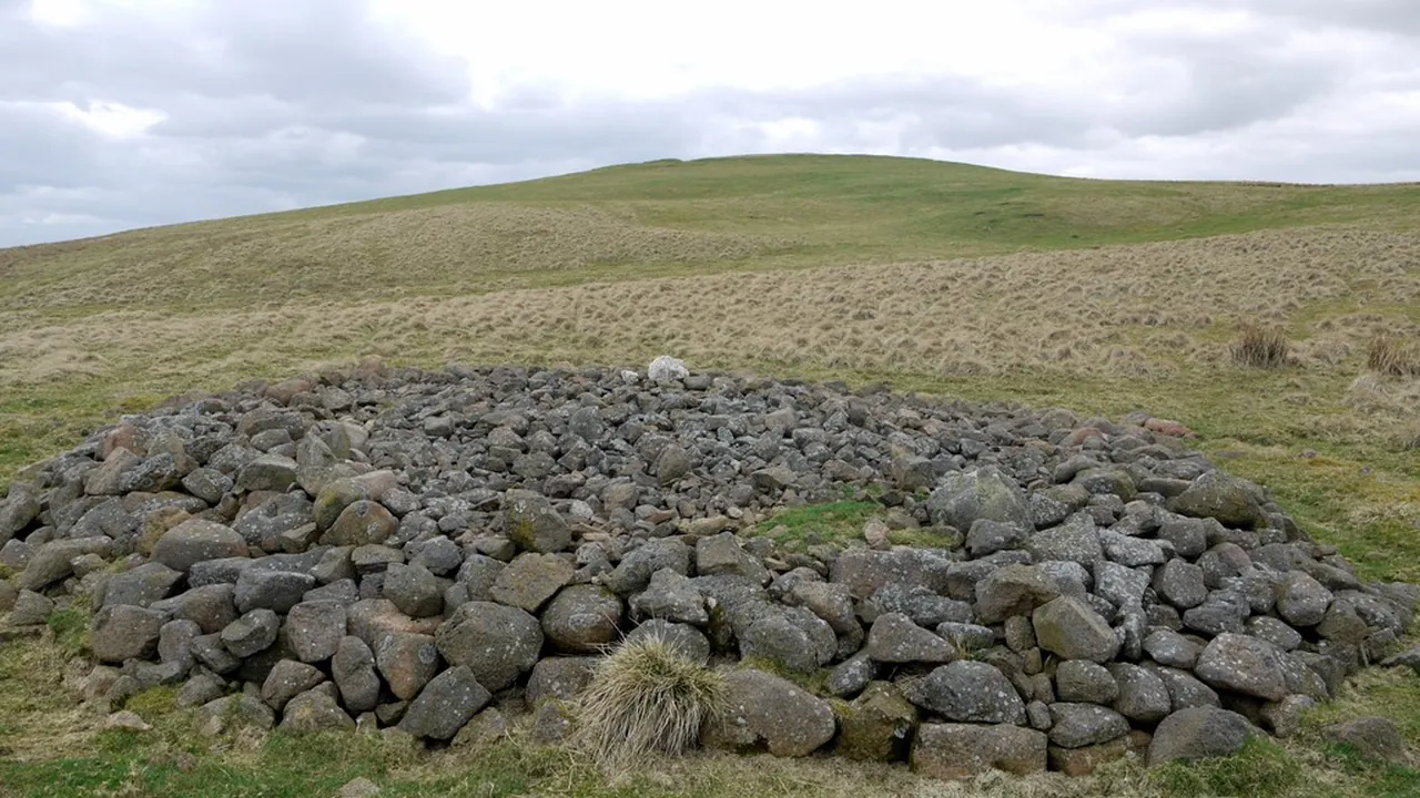 Bronze Age burial cairn north-east of Wether Law - geograph.org.uk - 1804988