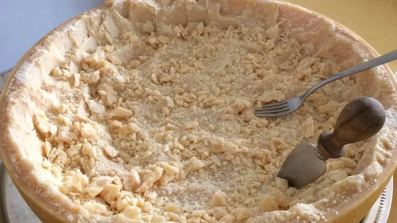 Half wheel parmesan cheese