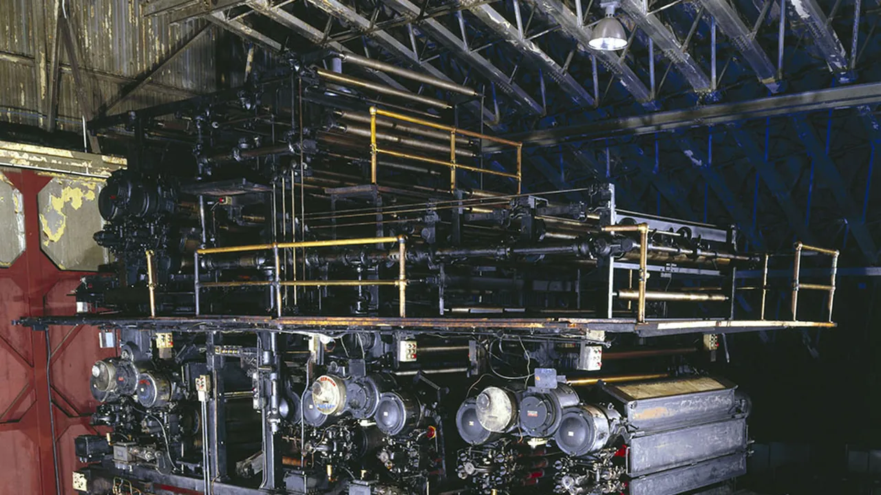 Henry Wood’s printing press, 1934. (9663805408)