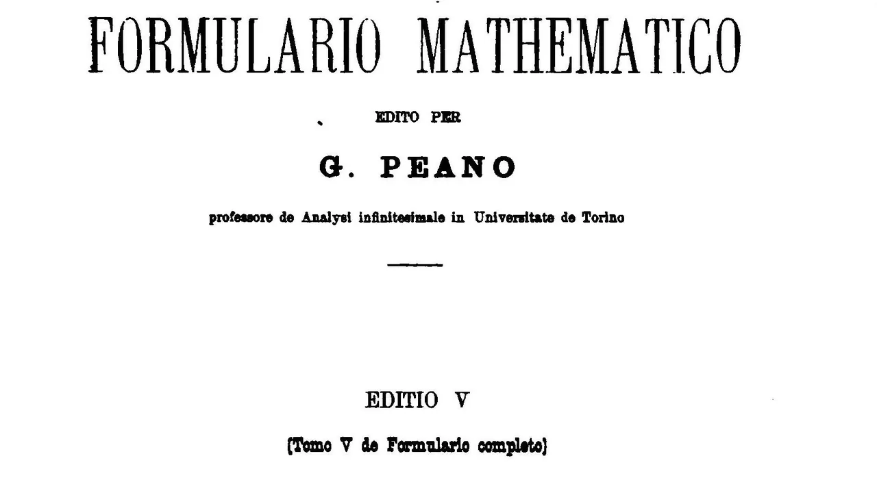 Formulario Mathematico Peano p.1
