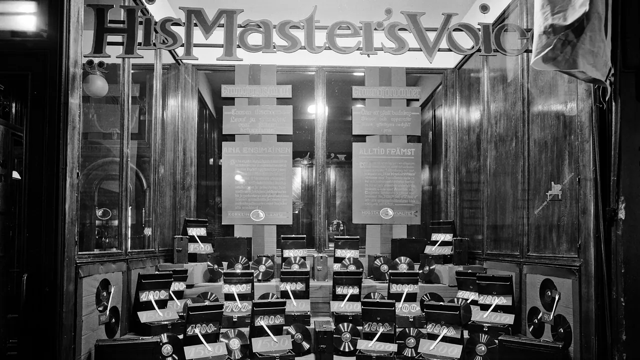 Fazers musikhandel 1929 His Masters Voice