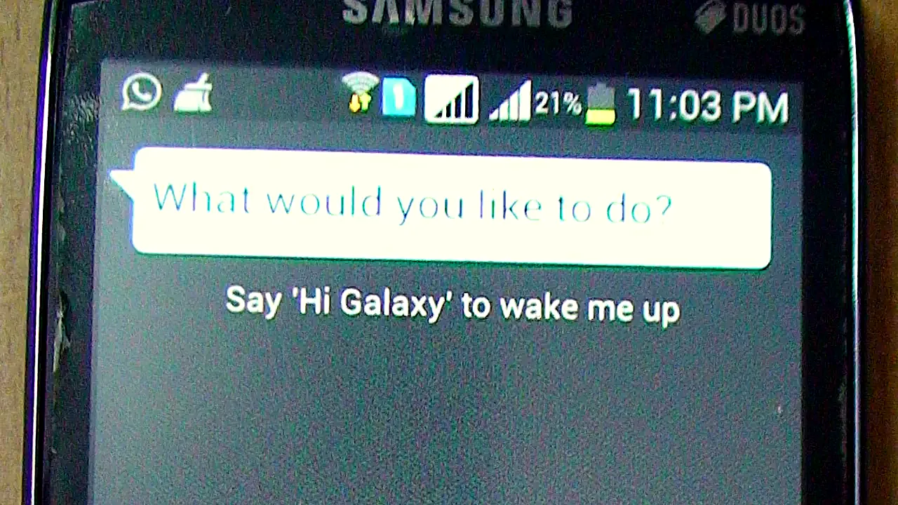 S Voice of Samsung Galaxy Core.