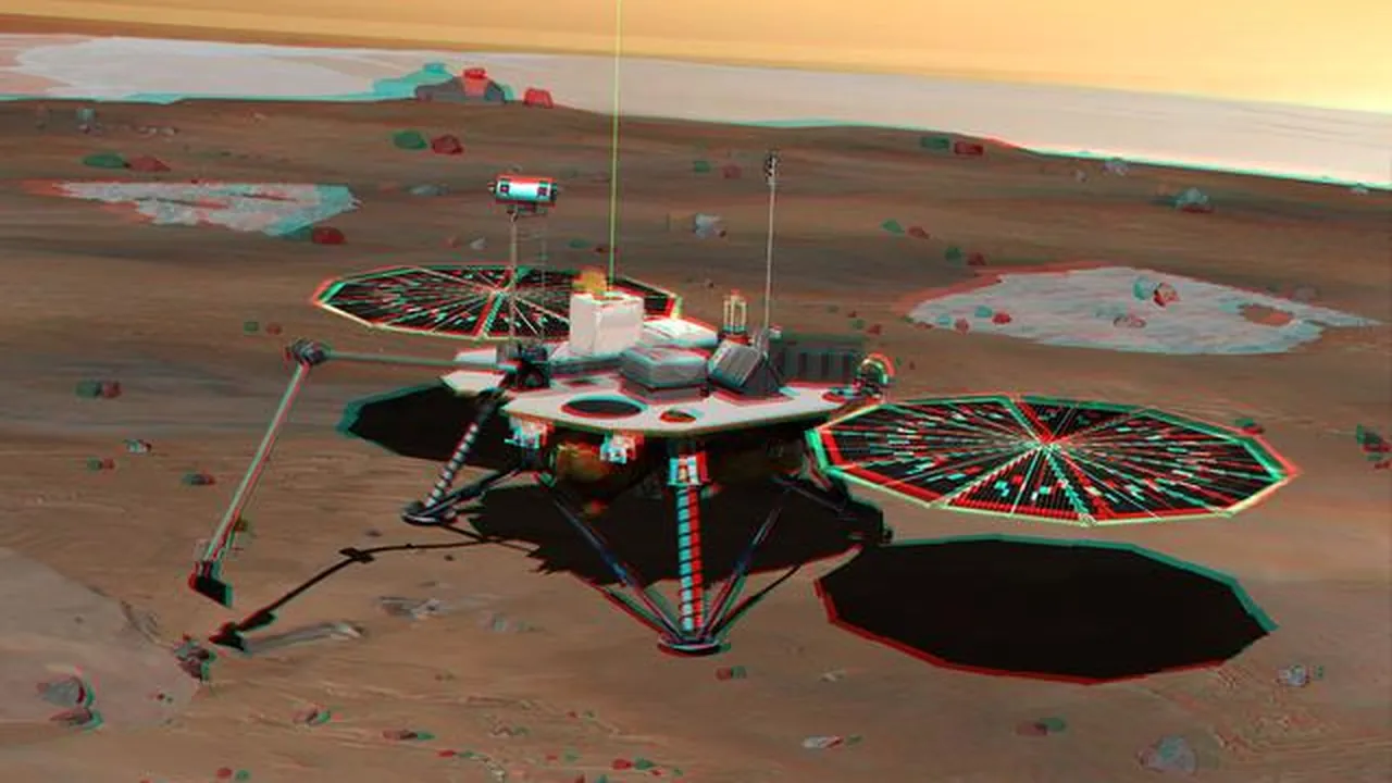 Phoenix Lander on Mars Stereo