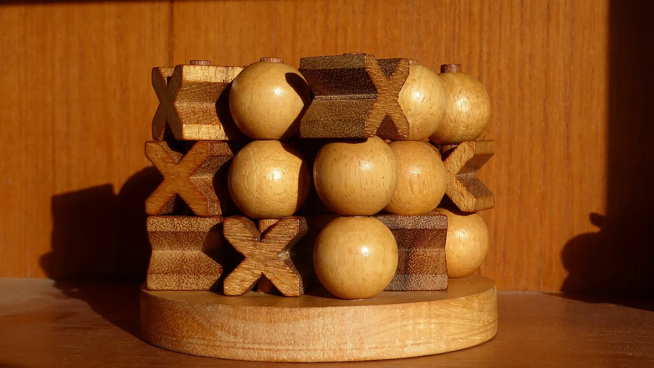 3D Tic Tac Toe made of wood 07