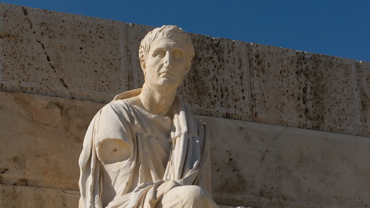 Statue Menander Dionysus Theatre Athens Greece