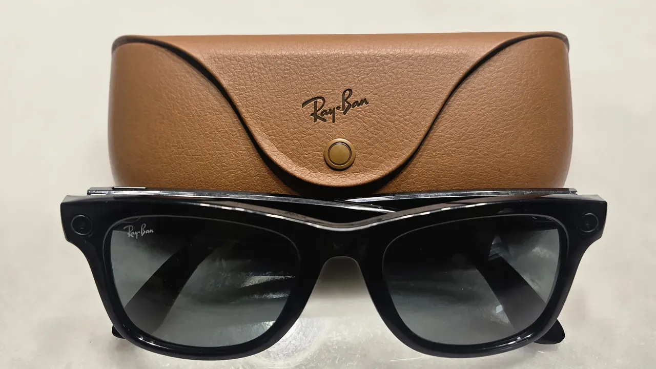 Ray-Ban Meta Gen 1 smart glasses with charging case