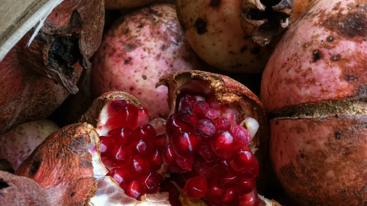Open Pomegranate fruit