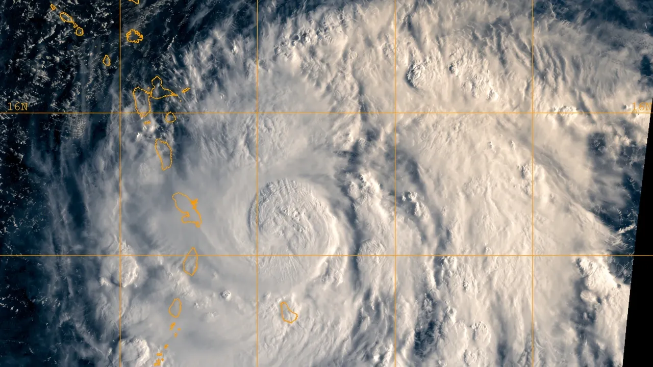 A GOES satellite image of Hurricane Maria in the Caribbean Sea. (36905931020)