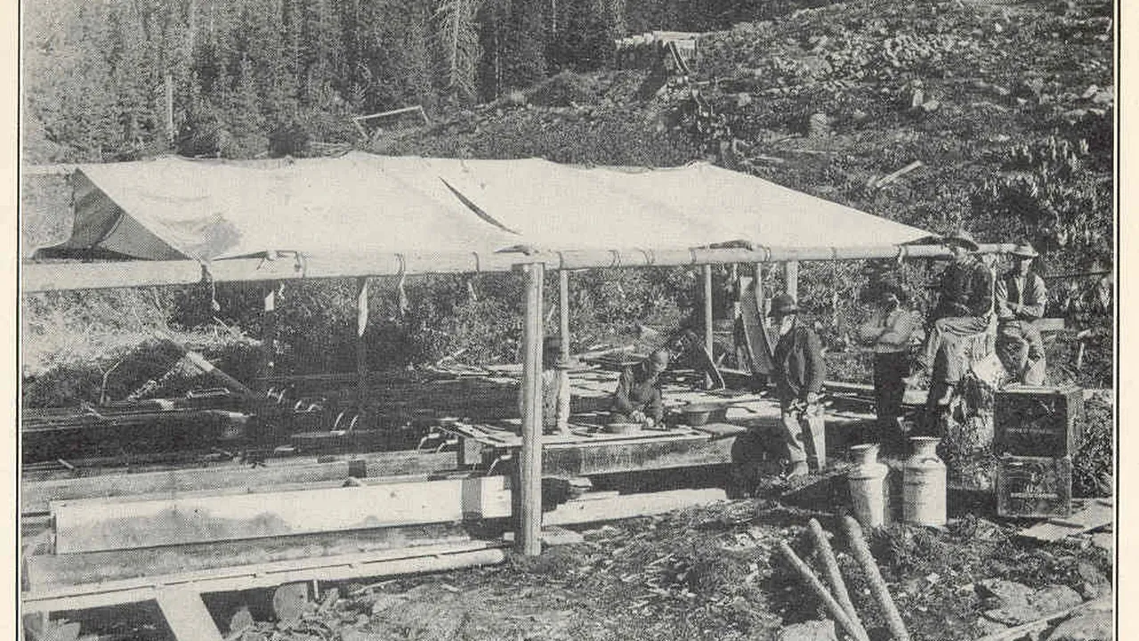 FMIB 42205 Field hatchery at Grand Mesa Lakes, Colorado Blackspotted trout eggs to the number of 7,000,000 in one season