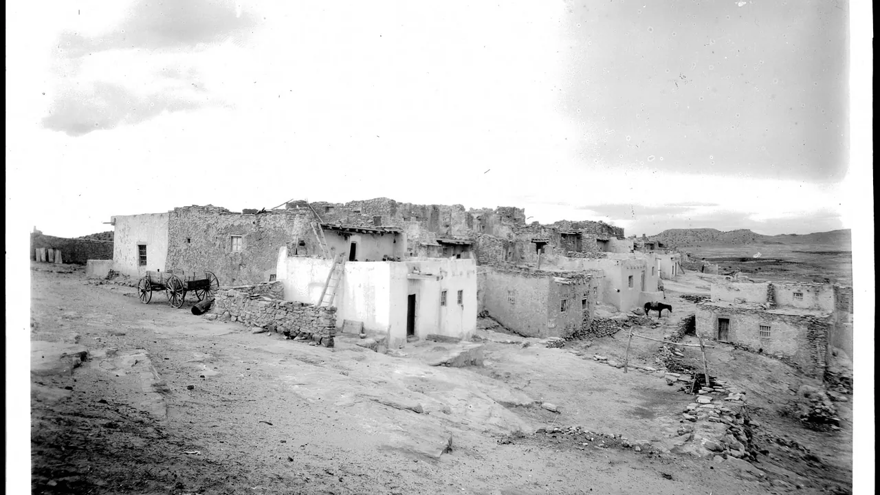 Indian pueblo of Laguna (San Jose de Laguna), New Mexico, ca.1900 (CHS-4721)