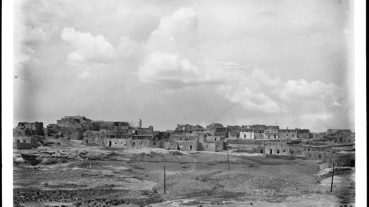Indian pueblo of Laguna (San Jose de Laguna), New Mexico, ca.1900 (CHS-4723)