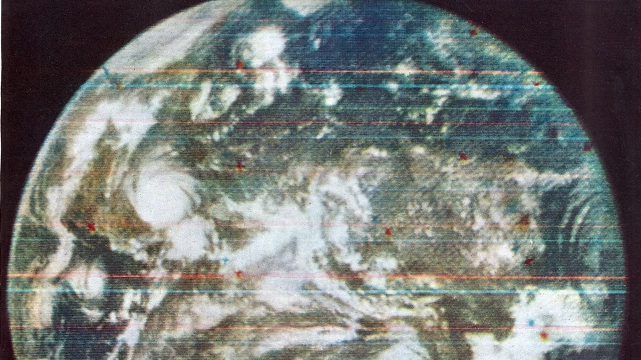 First color image of the earth from outer space (Dodge Satellite)