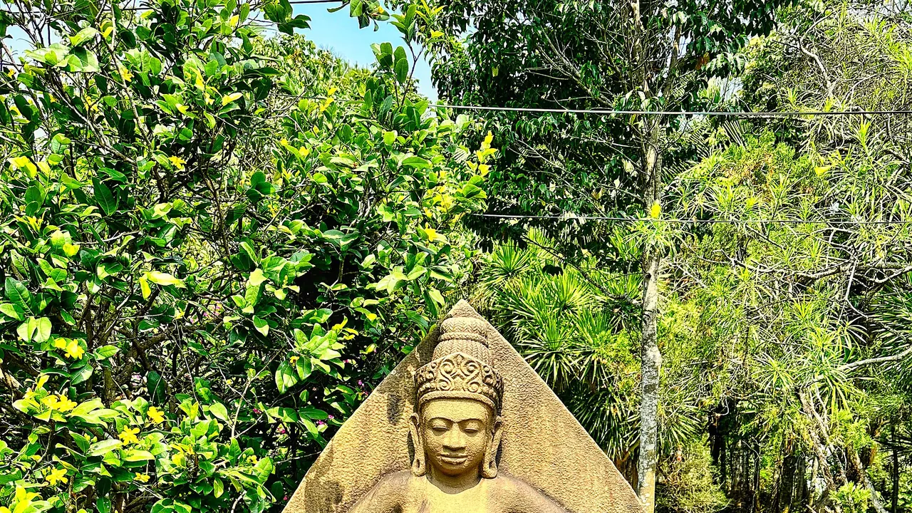 Hindu artwork in Thap Nhan Tower park, Tuy Hoa, Phu Yen province, Vietnam 018