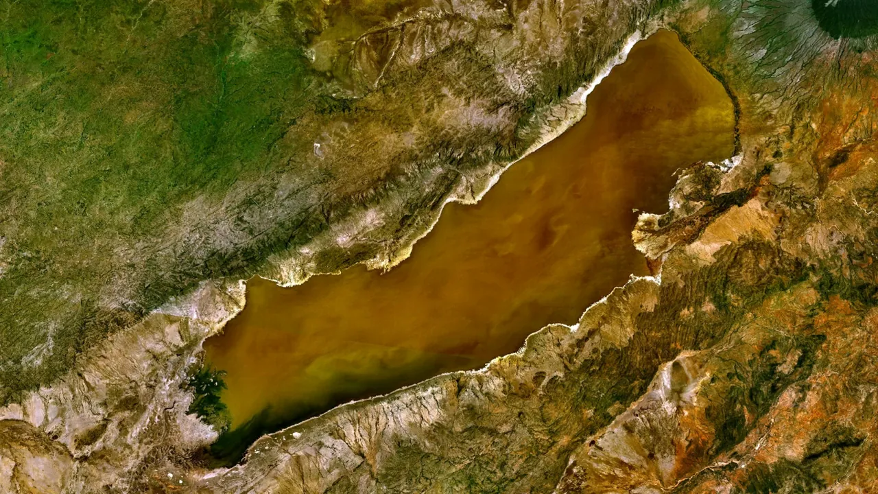 Lake Eyasi, Tanzania satellite image