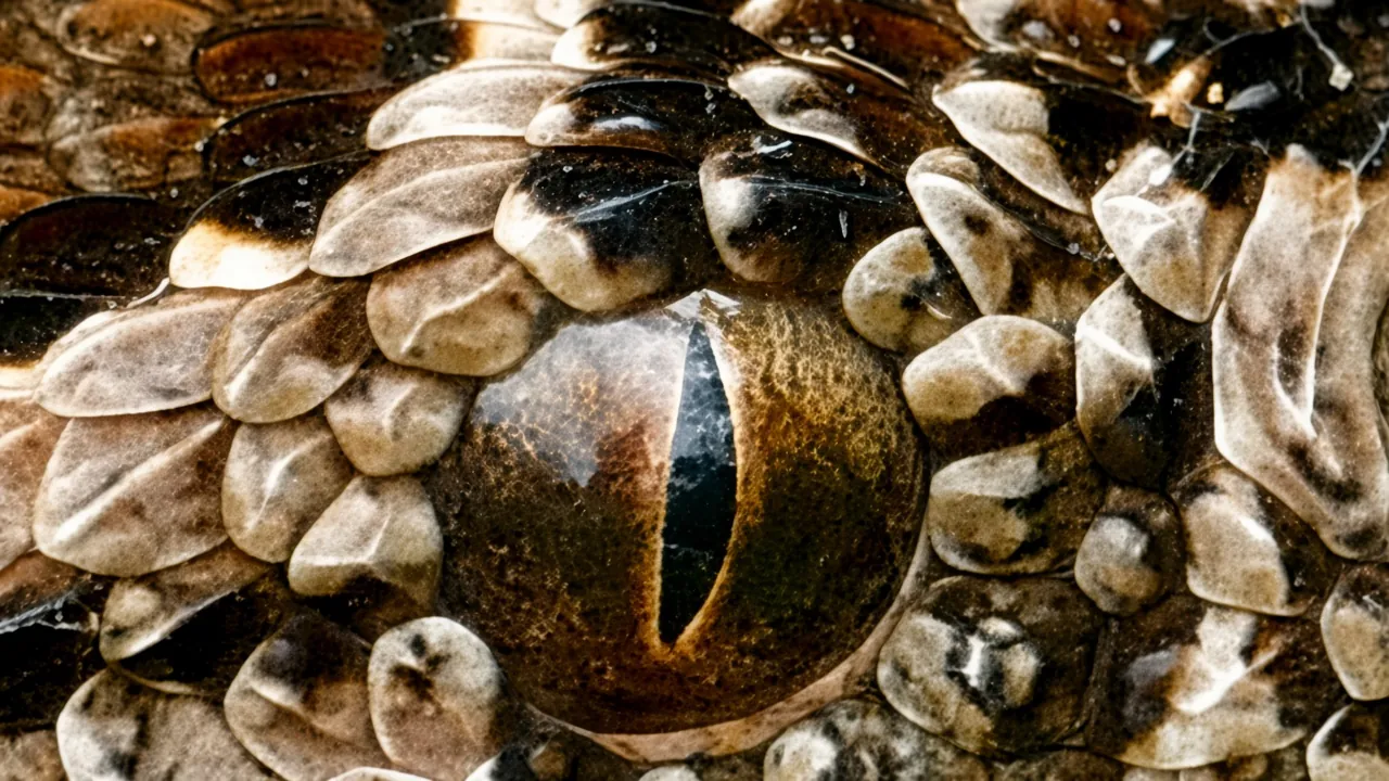 Puff Adder (Bitis arietans) close-up ... (51857721056), eye