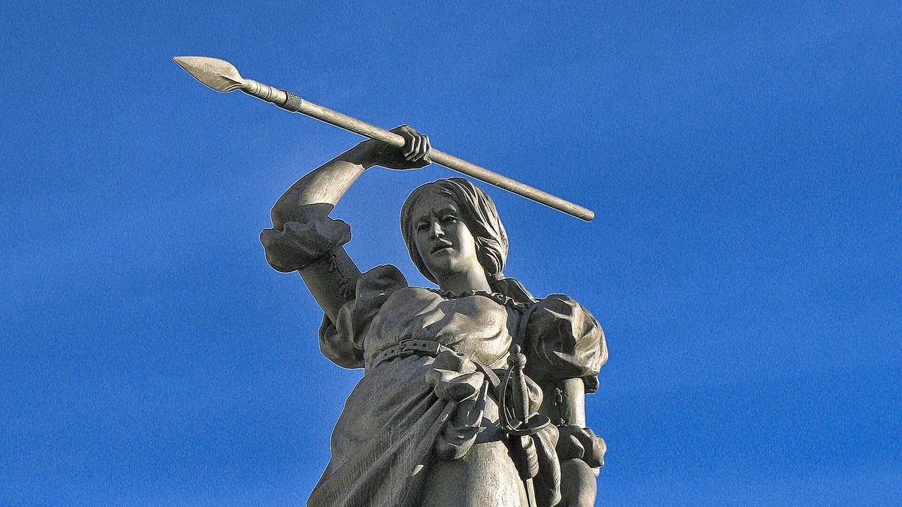 A Coruña. María Pita’s statue. Galicia (Spain)