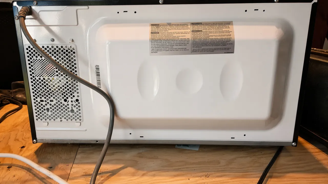 California Kitchen Microwave Backside