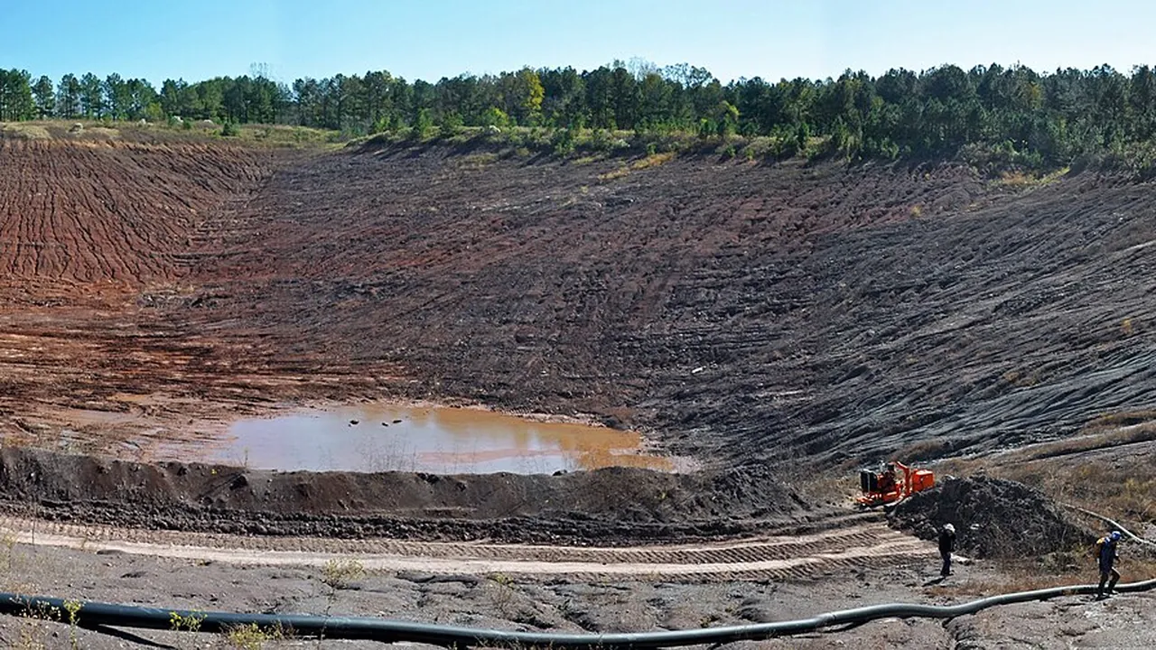 Redbeds over black lacustrine shales (Newark Supergroup, Upper Triassic; Wadesboro Triangle Brick Company Quarry, North 