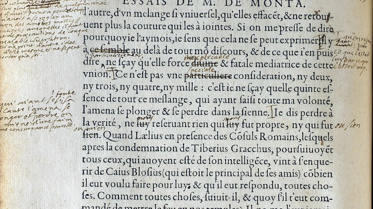 Montaigne Essais Manuscript