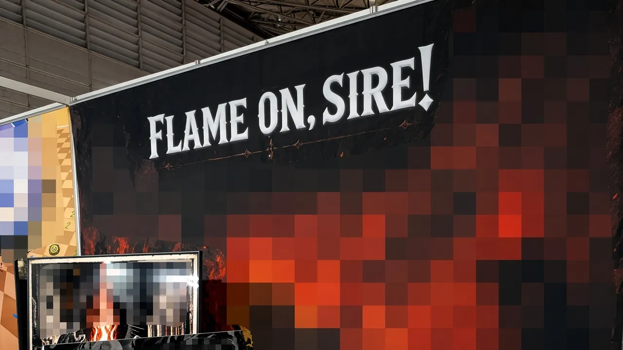 Flame on sire booth at Tokyo Game Show 2026