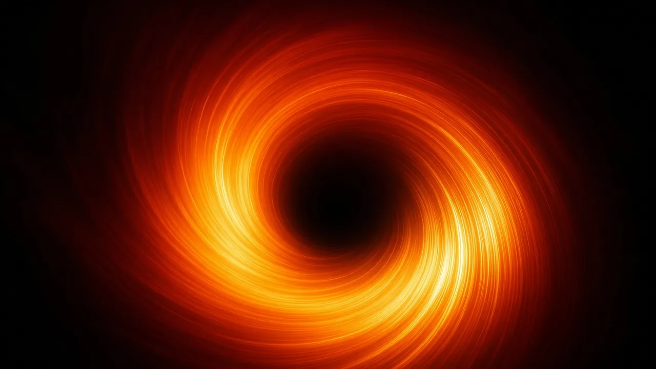 A view of the M87 supermassive black hole in polarised light