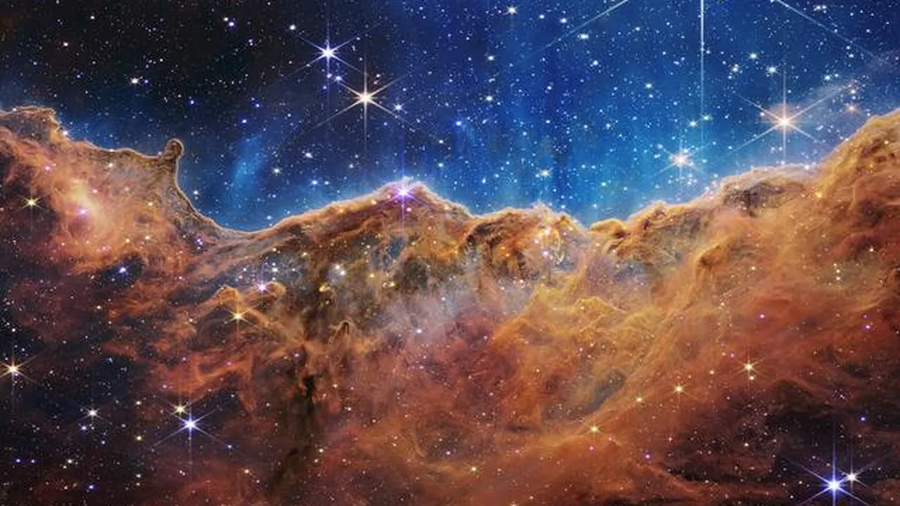 James Webb Space Telescope NIRCam Image of the “Cosmic Cliffs” in Carina Nebula
