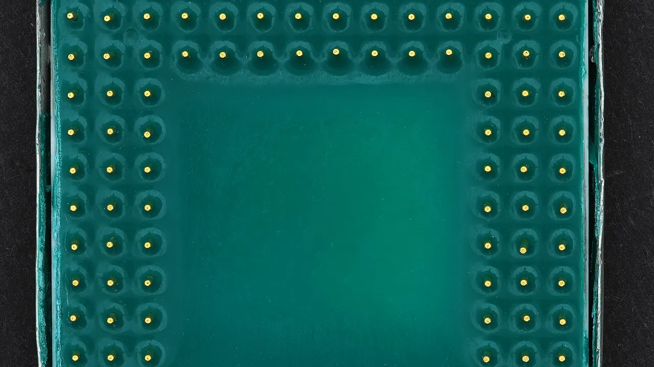 IBM 51F1784ESD closeup view microprocessor pins