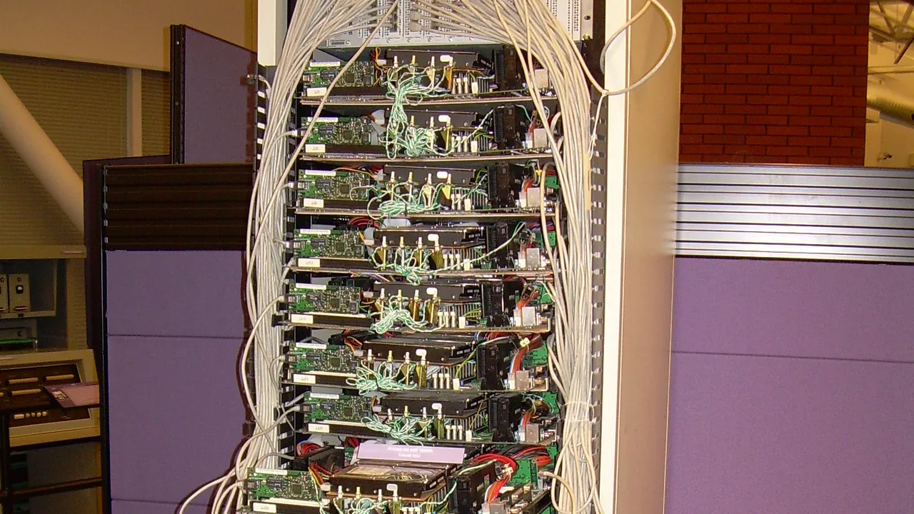 Google's First Production Server (1999) rack - Computer History Museum (2007-11-10 23.05.17 by Carlo Nardone)