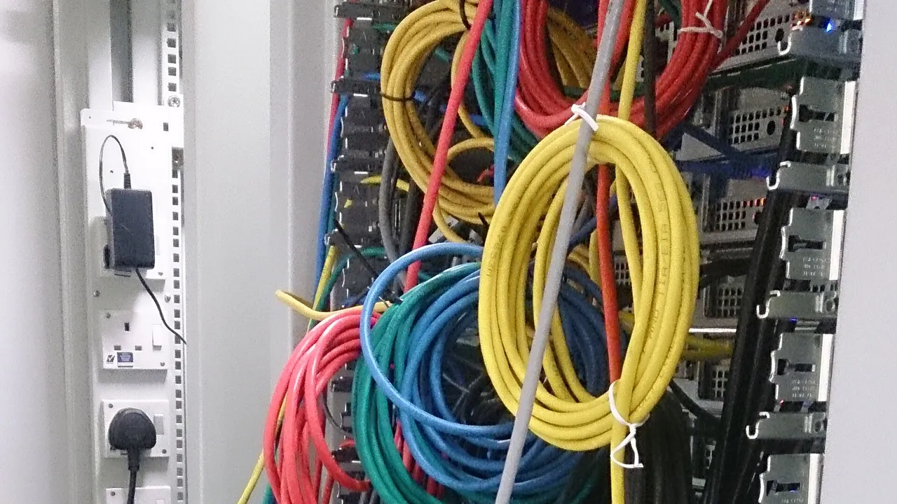 Network cables in server room
