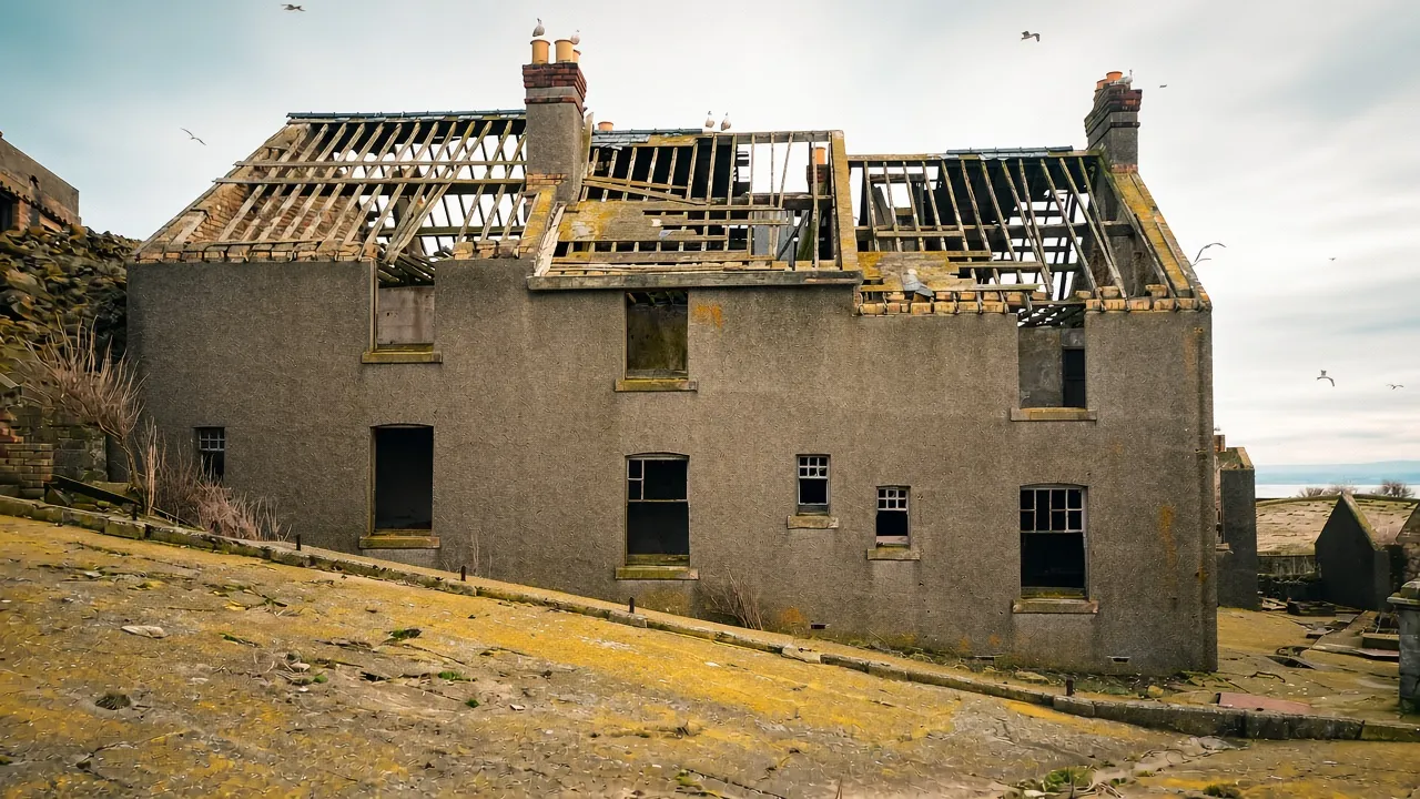 Abandoned house on Inchkeith Island - geograph.org.uk - 8009029