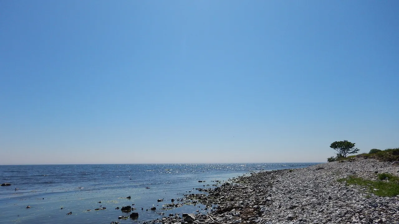 Beach in Smygehuk, Scania, Sweden - June 2017