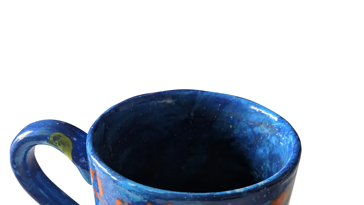 A coffee cup hand painted