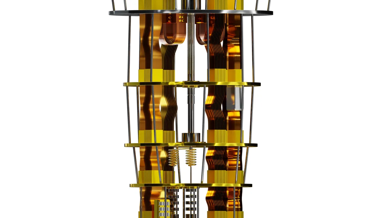 Dilution Fridge with Quantum Processors Enclosed 008 8K