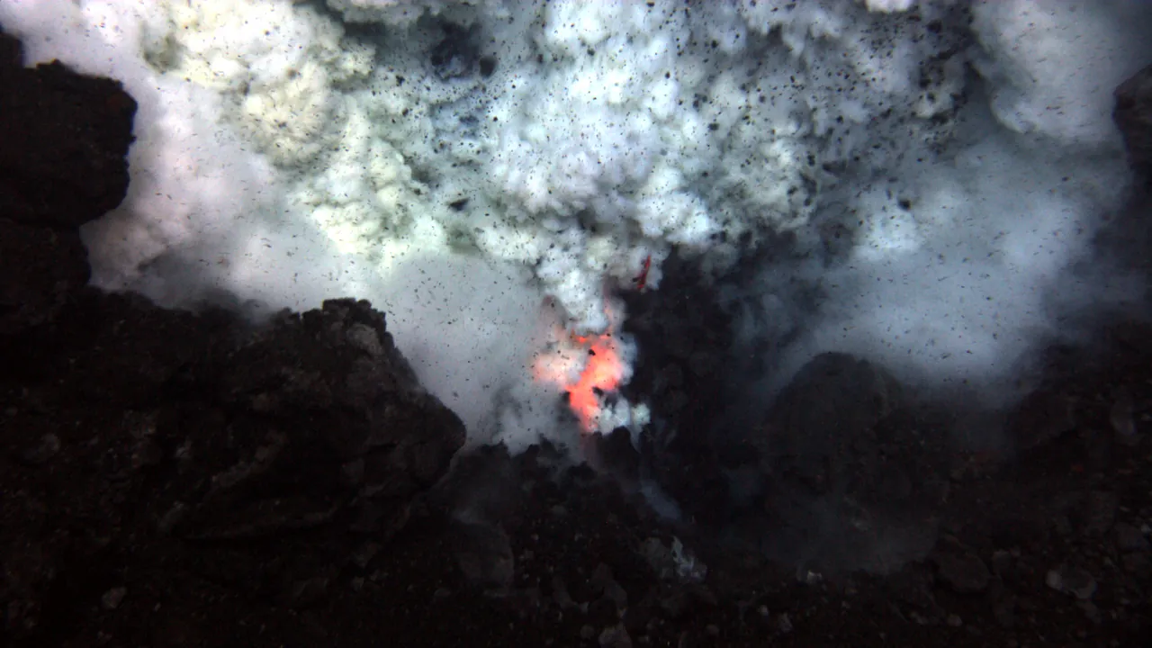 Explosion near summit of West Mata submarine volcano