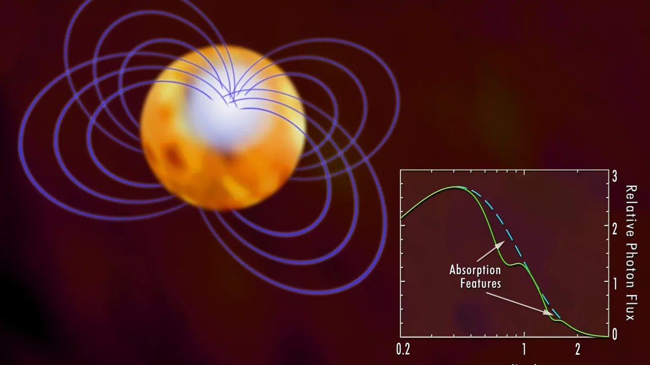 1E 1207 4-5209- X-rays Probe Gravitational Field Of A Neutron Star (2002-1132 - 1132 illustration spec)