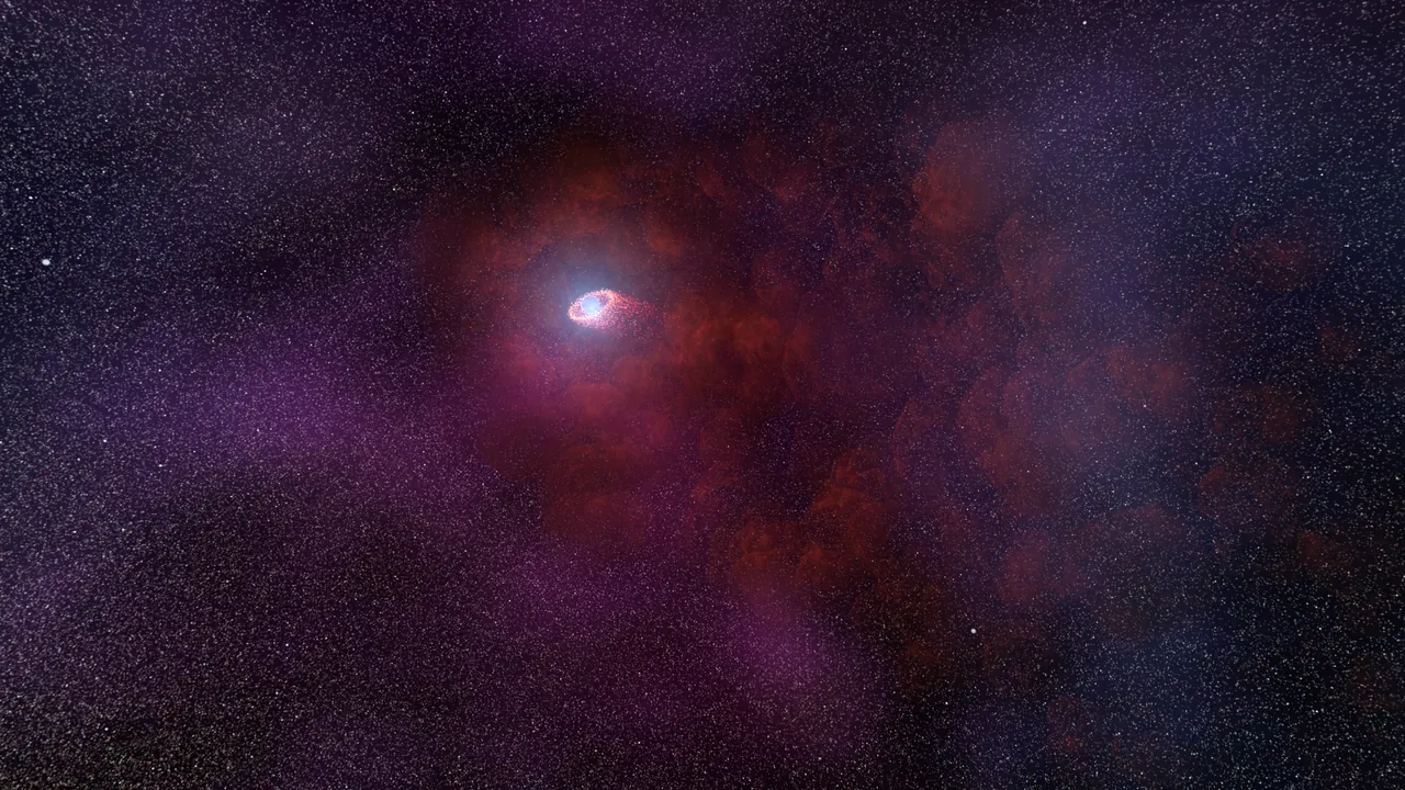 Artist's Impression of Pulsar Wind from a Neutron Star (2018-43-4232)