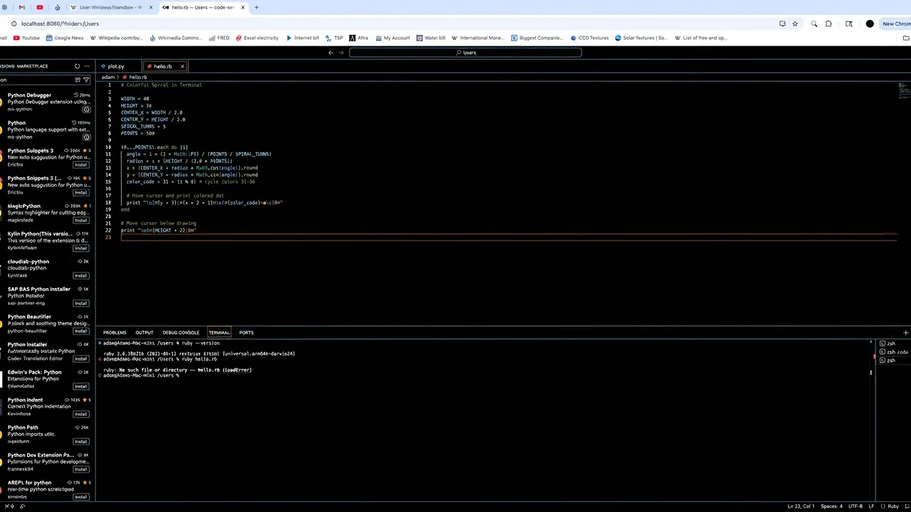 Coder screen shot