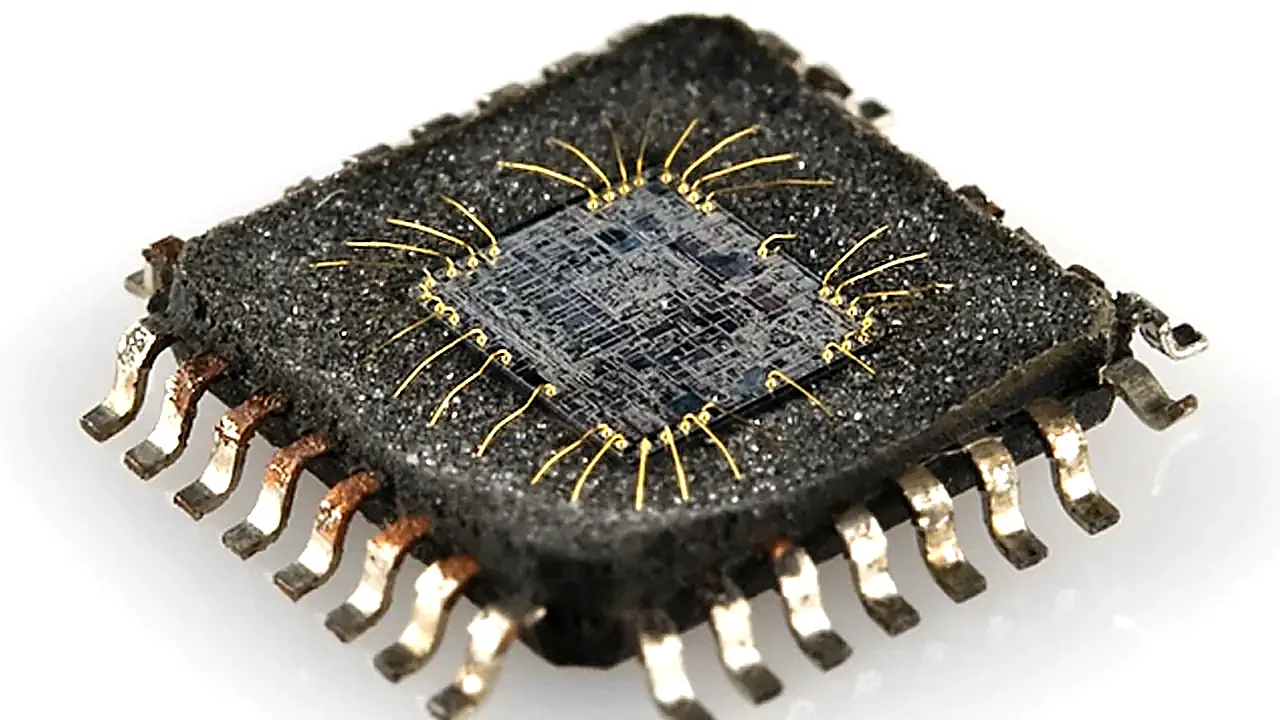 Integrated circuit in a removed package