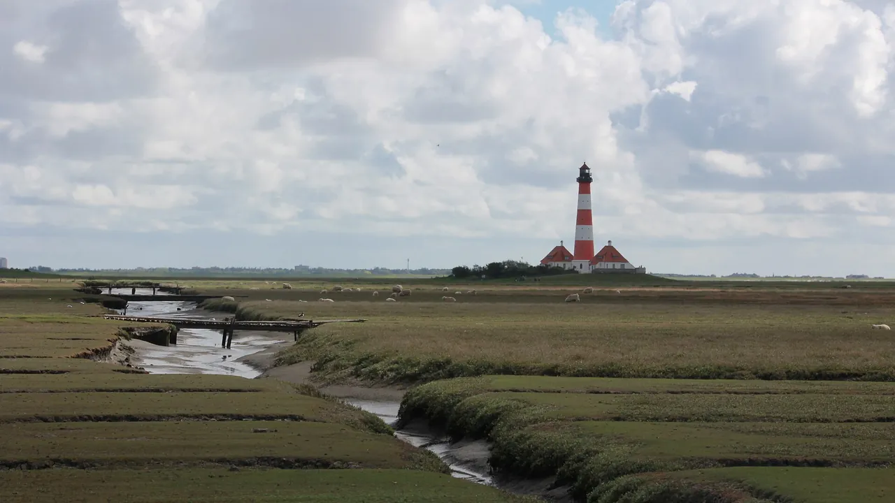 Leuchtturm Westerheversand, Nordfriesisches Wattenmeer