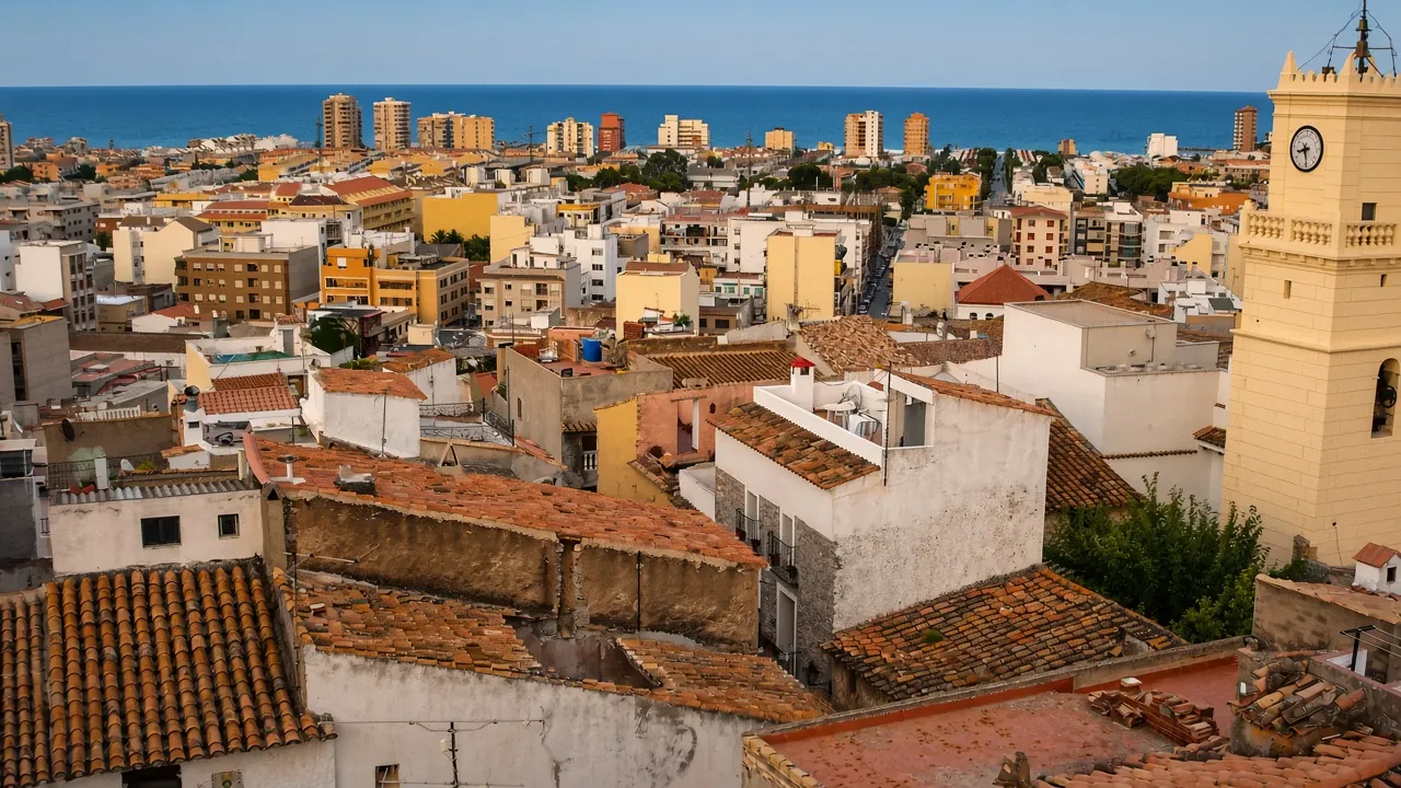 Overview of Oropesa del Mar, Valencia Region, Spain
