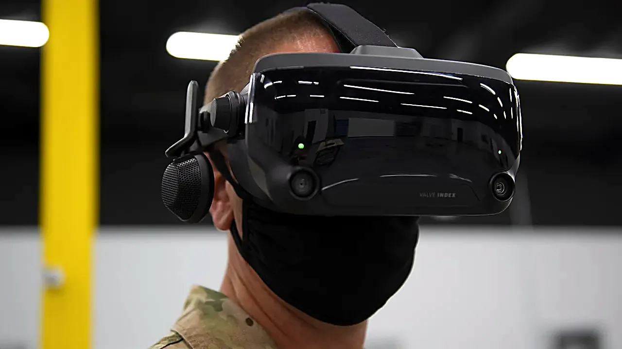 Air Force officer using Valve Index