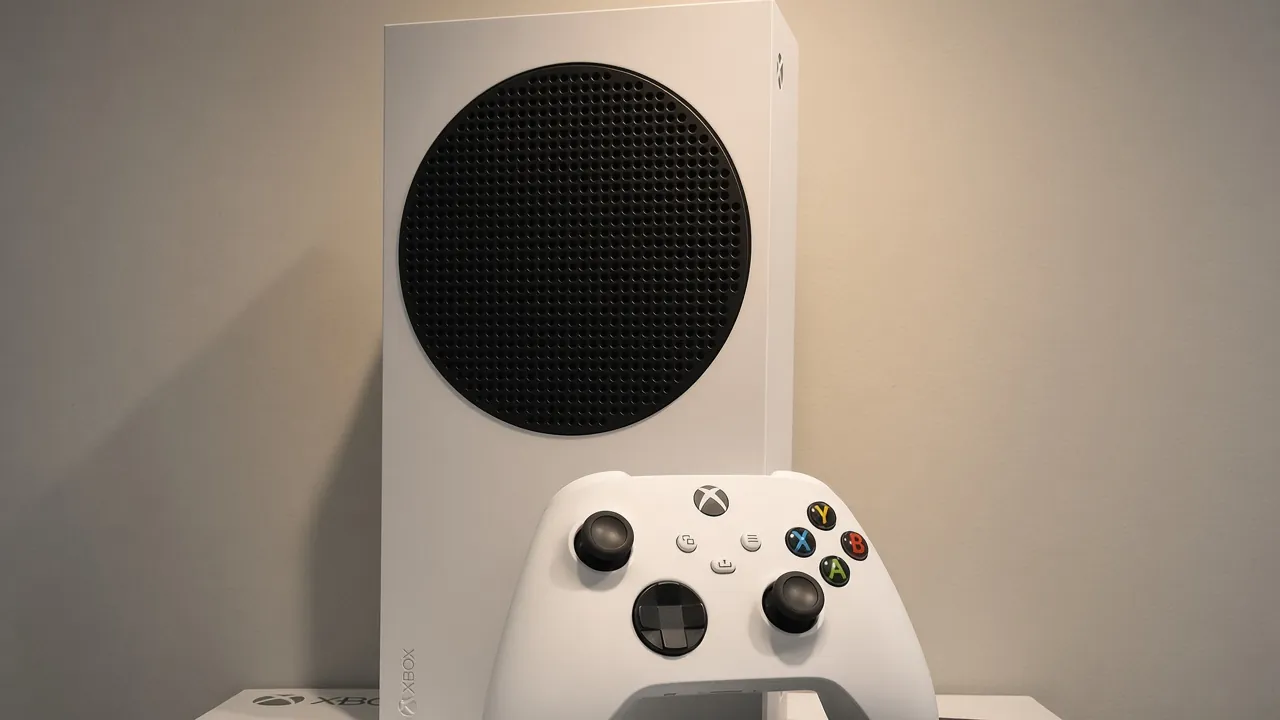 Xbox Series S with controller and box